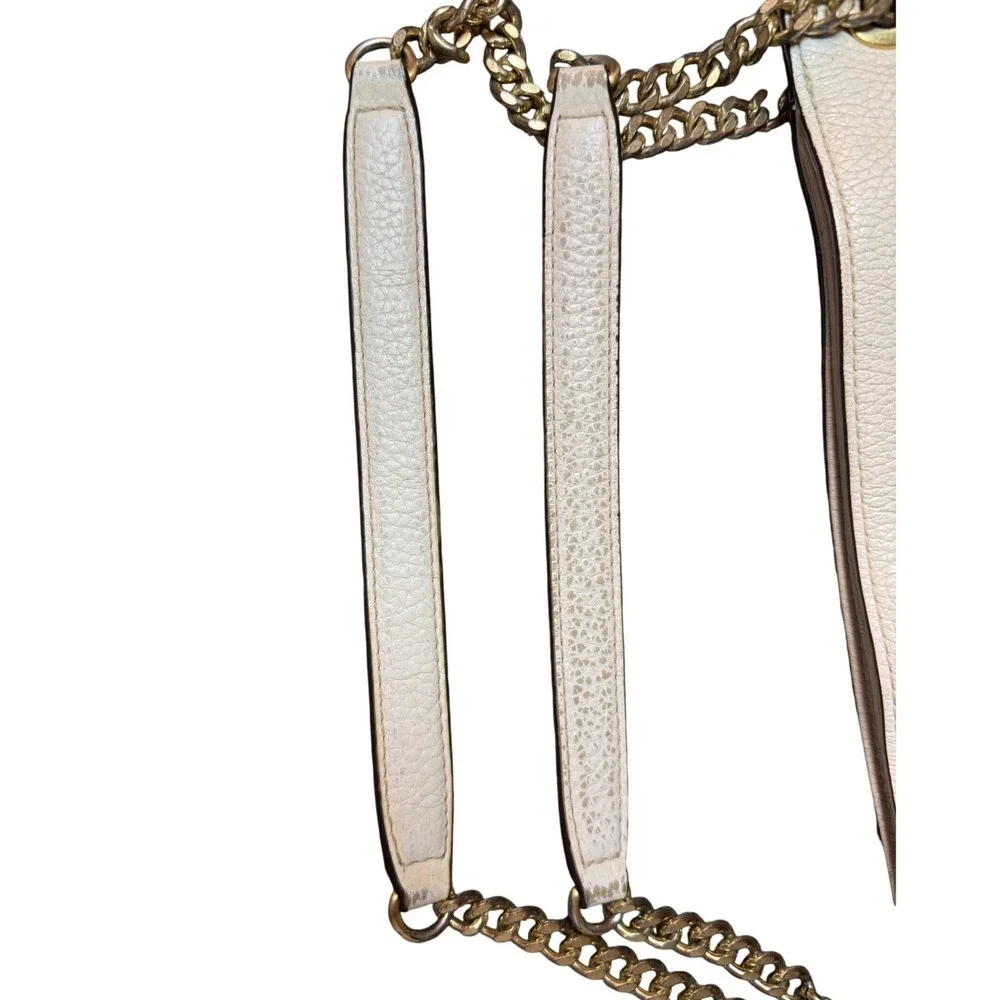 MICHAEL KORS Chelsea Leather Hobo Bag, Whipped Chelsea, Off White